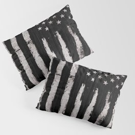 White Grunge American flag Pillow Sham | Army, Patriotic, Patriot, People, Unitedstates, American, Graphicdesign, Political, Stripes, Grunge 