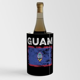 Guam Flag Distressed - Guamanian Flag Wine Chiller