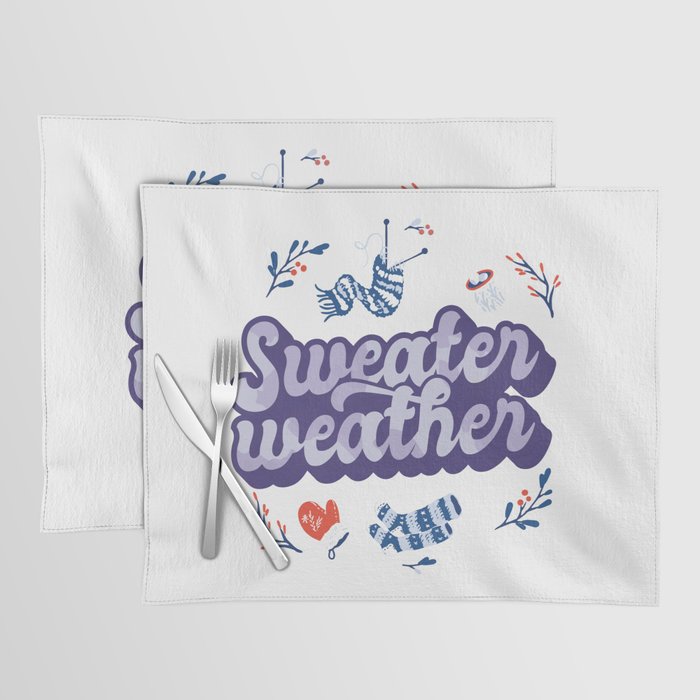 Sweater Weather Winter Cup Placemat