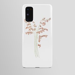 smooth brome grass seed head watercolor  Android Case