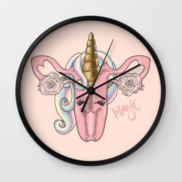 Female Reproductive System Unicorn - Magic Uterus  Wall Clock