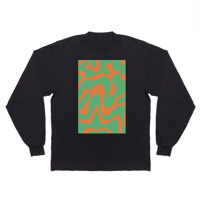 16 Abstract Swirl Shapes 220711 Valourine Digital Design Long Sleeve T Shirt
