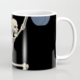 Skeleton with barbell over head squat fitness Coffee Mug