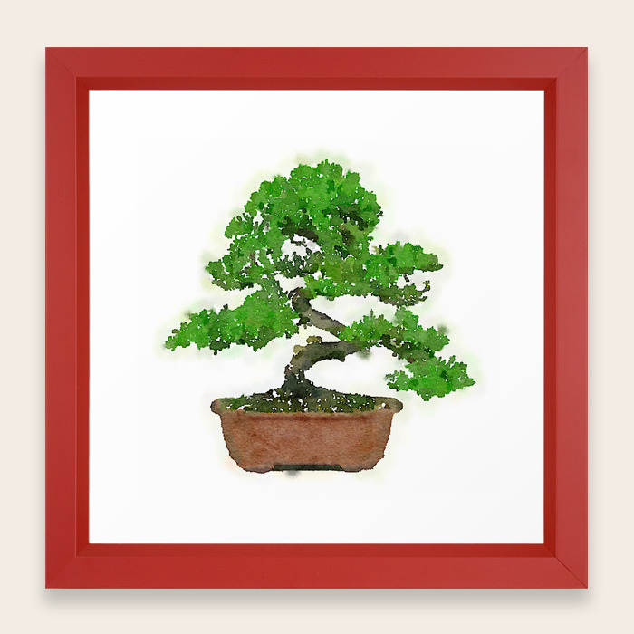 Japanese Bonsai Tree Framed Art Print By Mozayix Society6