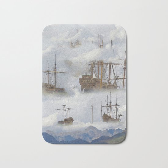 Cloudships Bath Mat