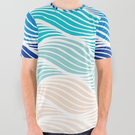 Beach Waves All Over Graphic Tee