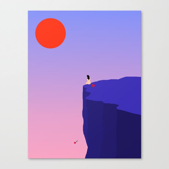 Cliff//Rose Canvas Print