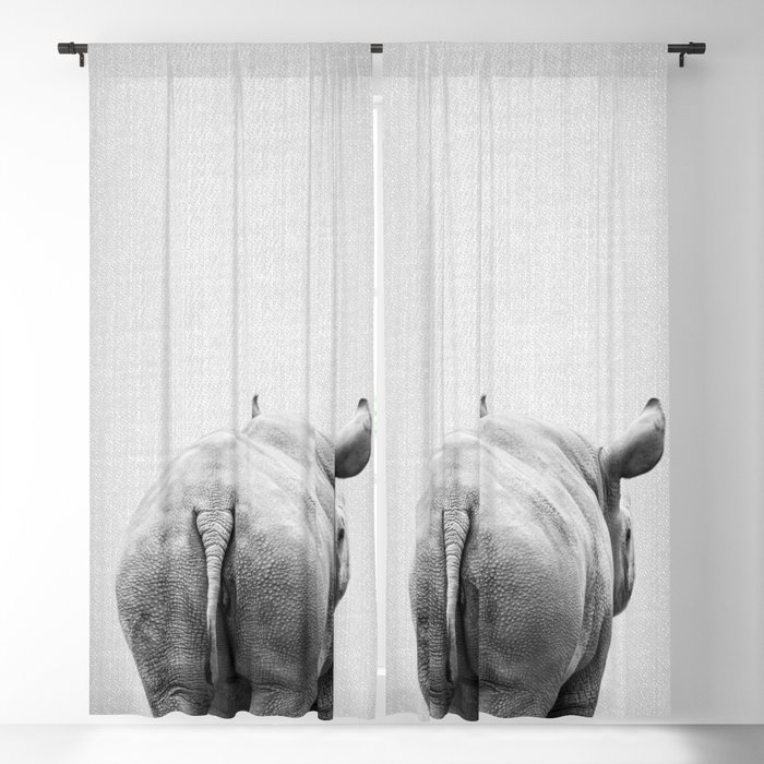 Rhino Tail - Black & White Blackout Curtain