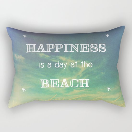 Happiness is a Day at the Beach Rectangular Pillow