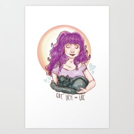 Cat Lady for Life!  Art Print