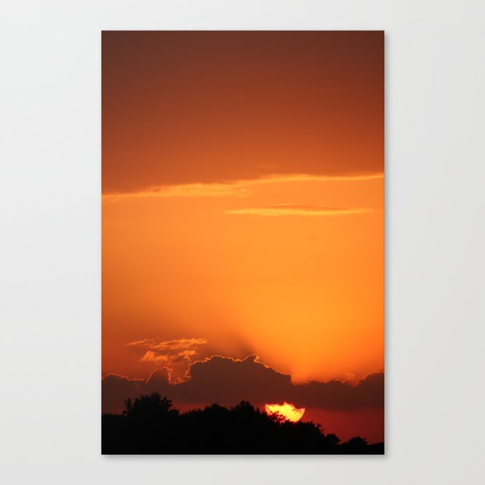 Summer Sunset in Bright Colours Canvas Print