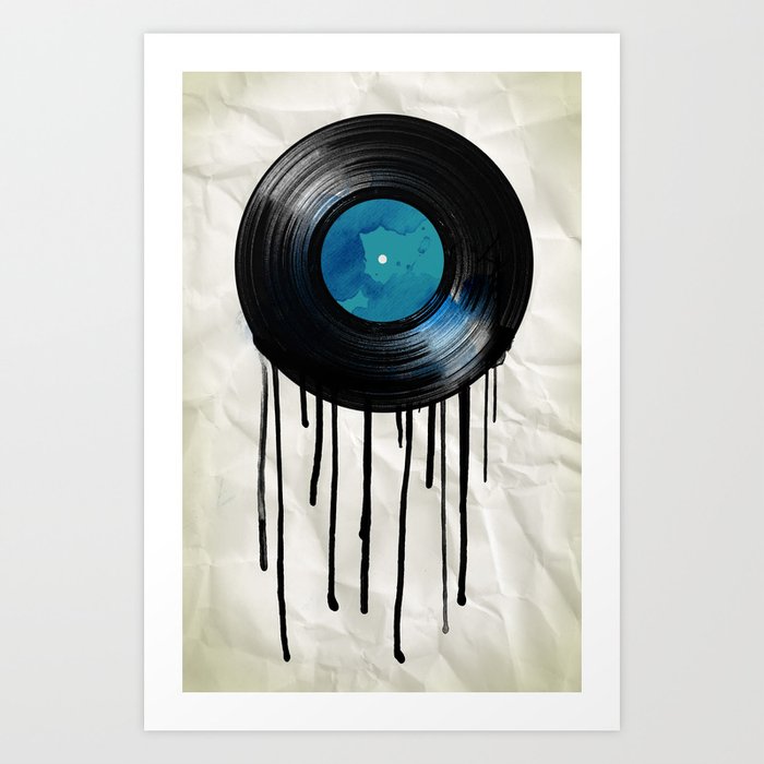 vinyl drip Art Print
