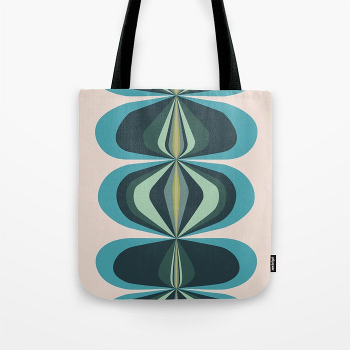 Blue Ballroom 1 Mid Century Art Print Tote Bag by Alicia Bock Society6