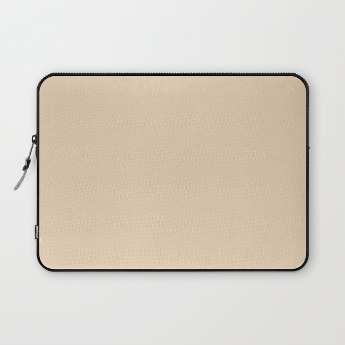 Neutral Warm Ivory Cream Solid Color Pairs PPG Sugared Pears PPG1088-3 - Single Shade Hue Colour Laptop Sleeve