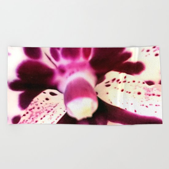 Purple Orchid Beauty Beach Towel