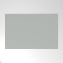 Light Gray Solid Color Pantone Metal 14-4503 TCX Shades of Green Hues Welcome Mat