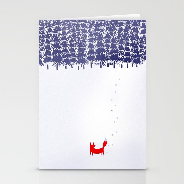 Alone in the forest Stationery Cards