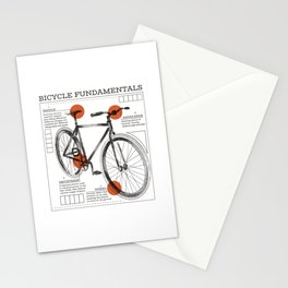 Bicycle Fundamentals Bike Infigraphic Stationery Card