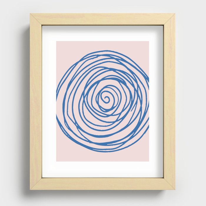 Spiral Circle Texture Recessed Framed Print