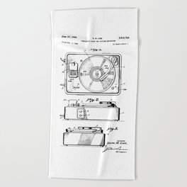 Turntable Patent Beach Towel