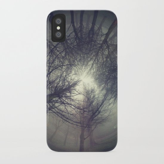Circle of misty trees iPhone Case
