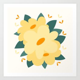 Yellow flowers Art Print