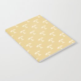 Tan And White Palm Trees Pattern Notebook