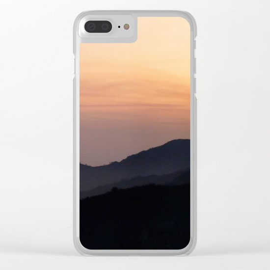 Hillside Sunset Clear iPhone Case