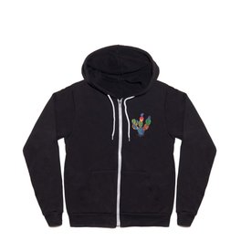 Colorful and abstract cactus Full Zip Hoodie