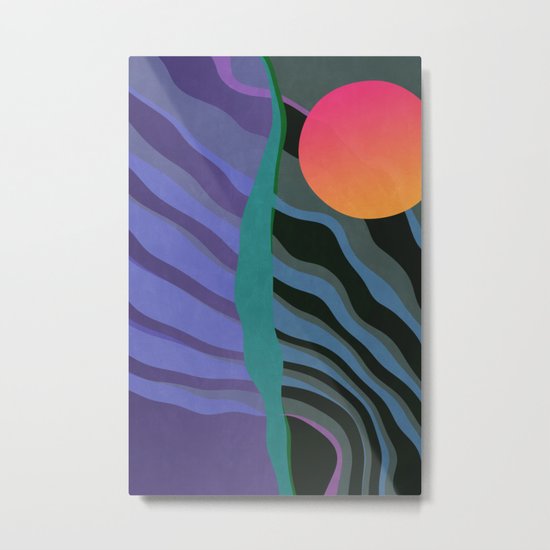 Crepuscular Streams Metal Print