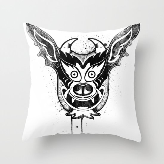Yare Devil mask #1 Throw Pillow