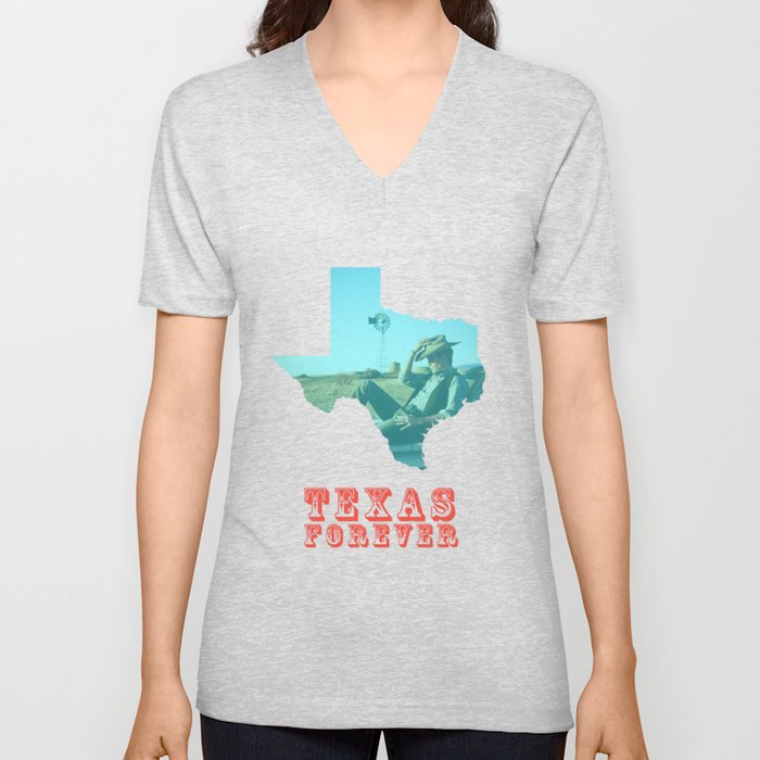 Texas Forever V Neck T Shirt