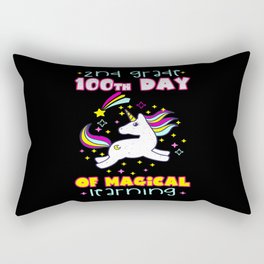 Days Of School 100th Day 100 Magical 2nd Grader Rectangular Pillow