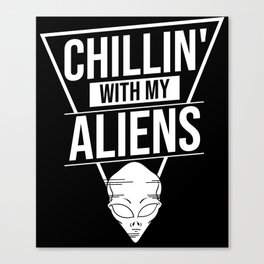 Extraterrestrial Life Alien Funny UFO Canvas Print