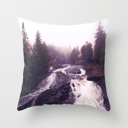 North Shore Waterfall Throw Pillow