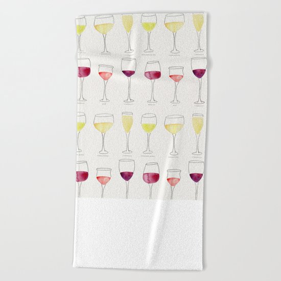 Wine Collection Beach Towel