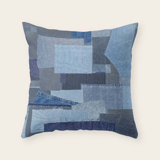 blue jean pillows