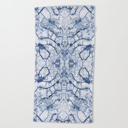 Cracked paint blue. Beach Towel