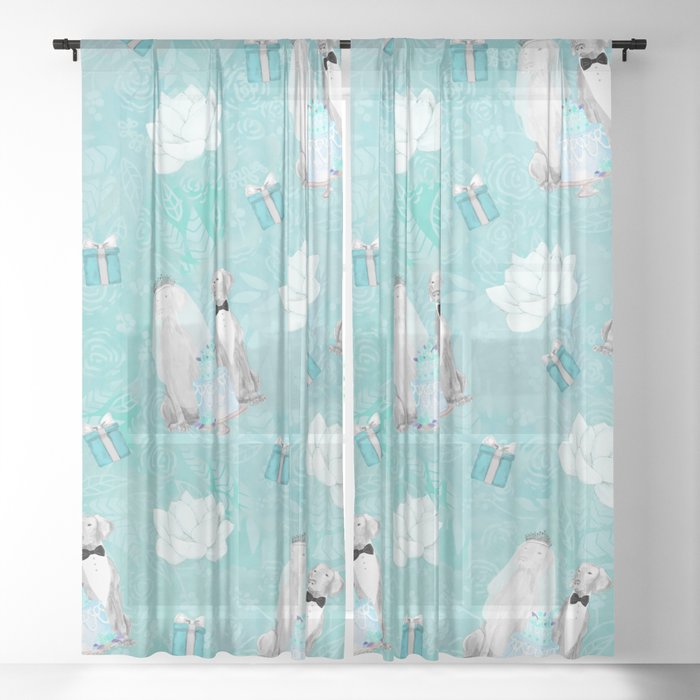 Weim Wedding Sheer Curtain By Bluweimdesigns Society6