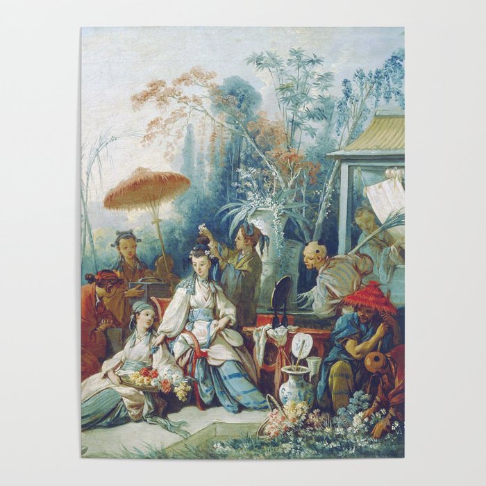 Le Jardin Chinois by François Boucher Poster