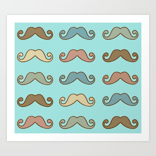 Mustache! Art Print