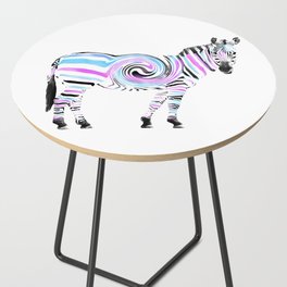 Zebra Swirl Side Table