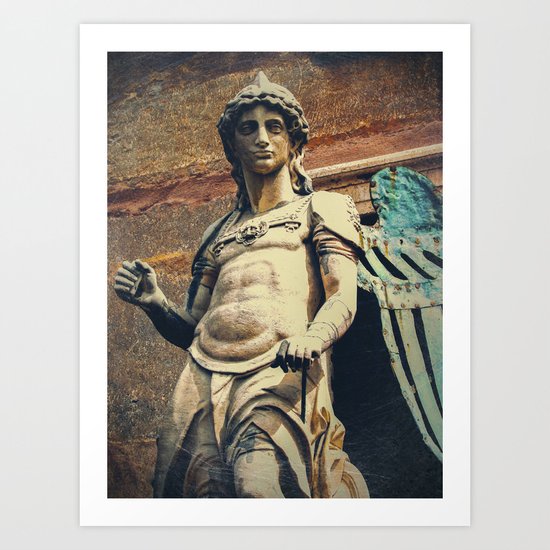 Estatua de San Miguel Art Print