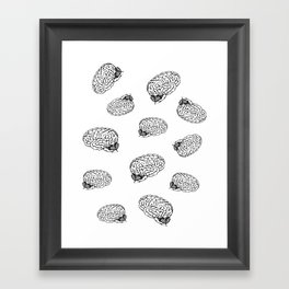 Brain Collage Framed Art Print