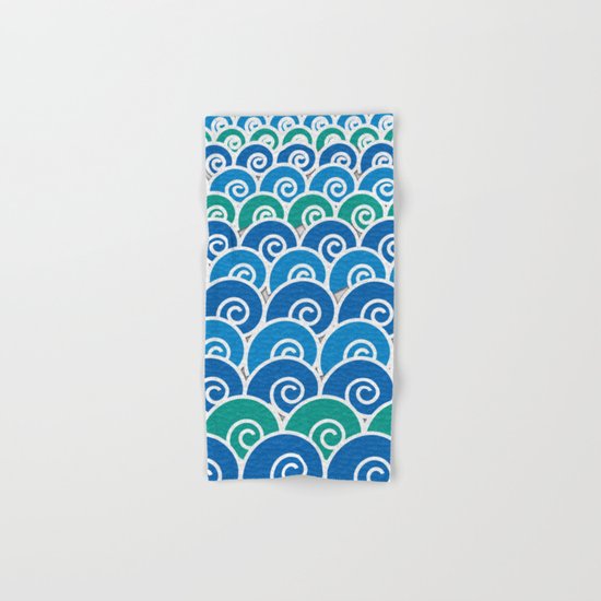 Blue Beach Waves Hand & Bath Towel