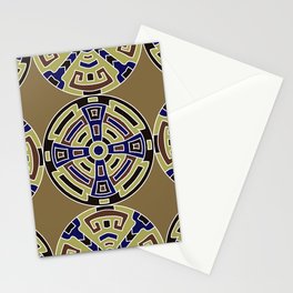 Semless background. Trendy color ethnic background with folk motifs. Seamless color background with ethnic motifs. Vintage texture.  Stationery Card