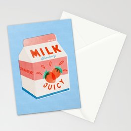 Strawberry Milk Stationery Cards