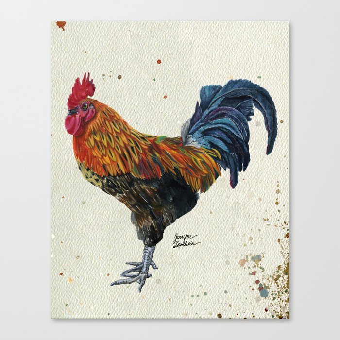 Rooster Harlow Canvas Print