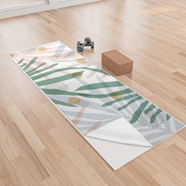 Abstract leaf pattern Yoga Towel