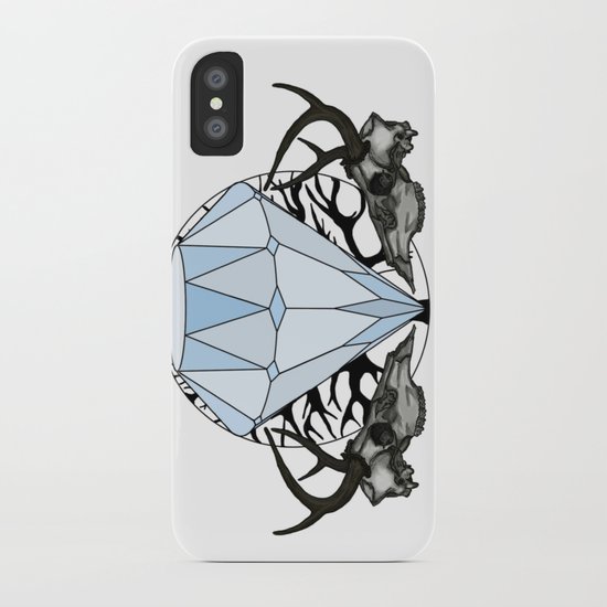 Diamond and skulls iPhone Case